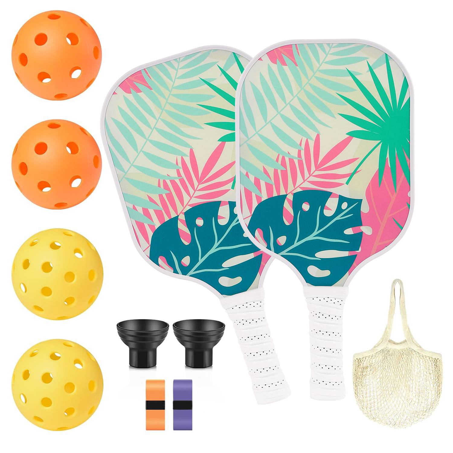 Carbon fiber set [Fresh leaves] 2 shots+4 ball+2 ball pickup +2 hand glue +1 woven bag